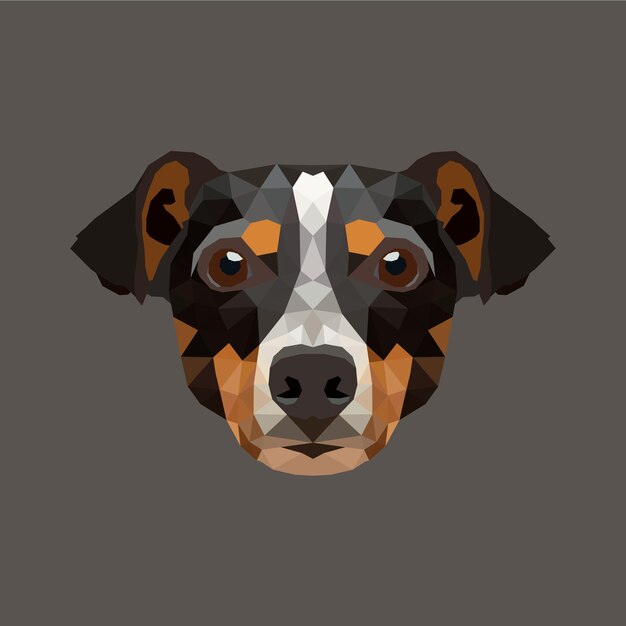 The dog polygon illustration