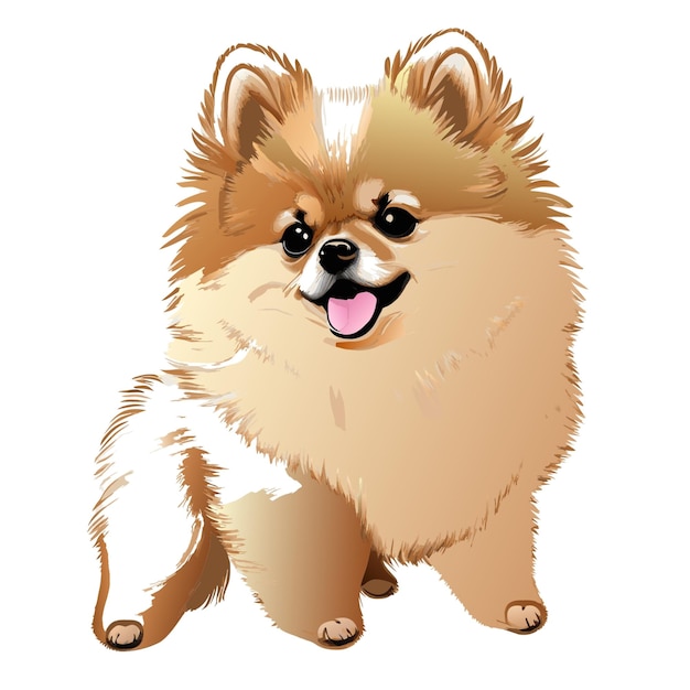 Dog pomeranian cute vector