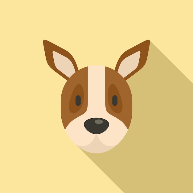 Вектор Иконка портрета собаки плоская иллюстрация векторной иконки портрета собаки для веб-дизайна