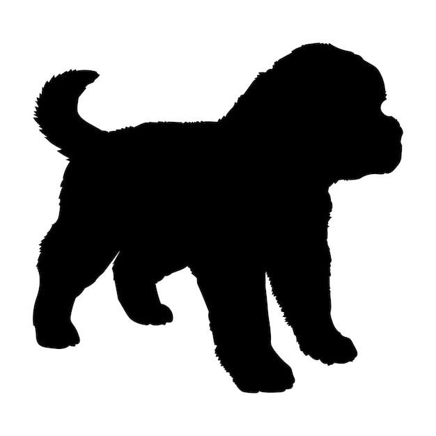 Vector dog puppies puppy saint bernard silhouette baby dog silhouette puppy