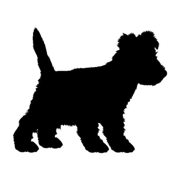 Cani cuccioli cani scozzese terrier silhouette cani piccoli silhouette cuccioli