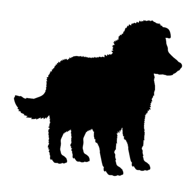 Vector dog puppies puppy silhouette baby dog silhouette puppy collie