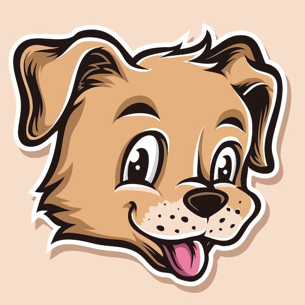 Vector dog puppy vector head