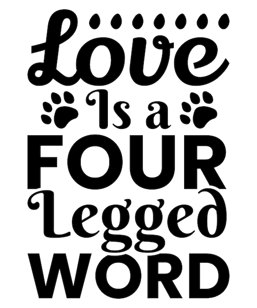 Dog Quotes SVG Design Vector