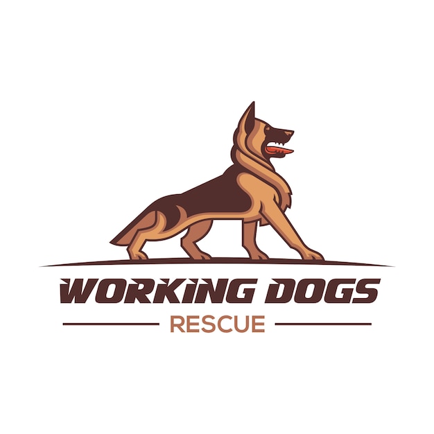 Dog rescue logo mascot