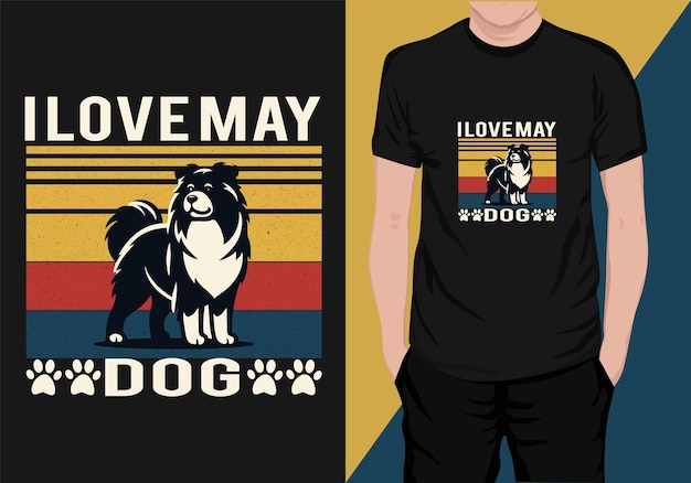 Vector dog retro tshirt design for dog lovers new dog t shirt dog t shirt design vector