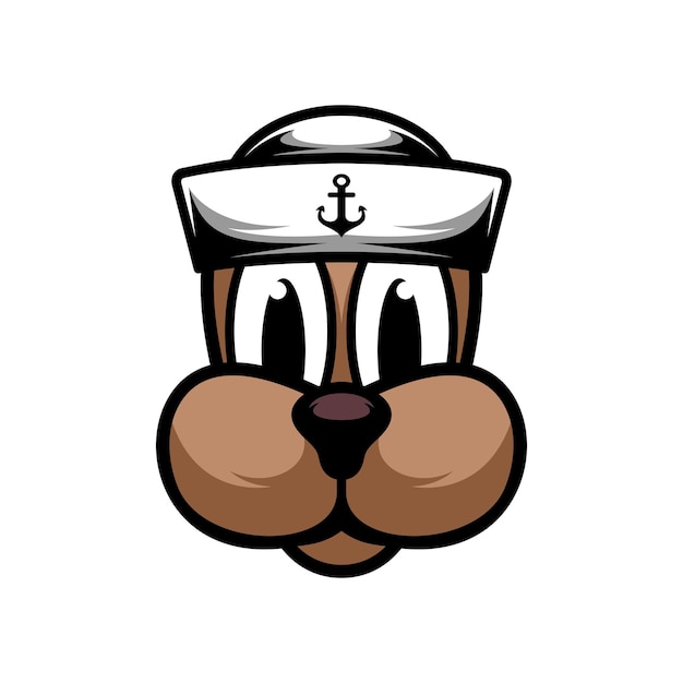 Dog Sailor Mascot Design Vector