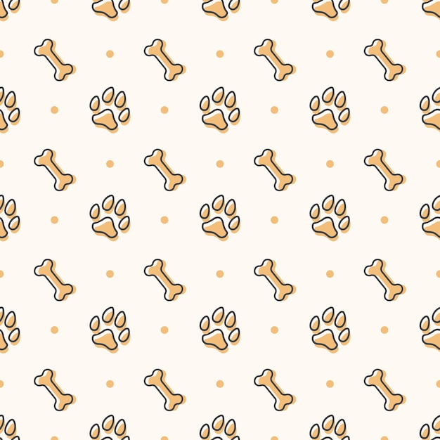 dog seamless pattern template