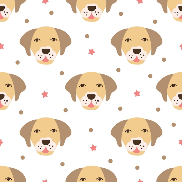 Dog seamless pattern vector illustration