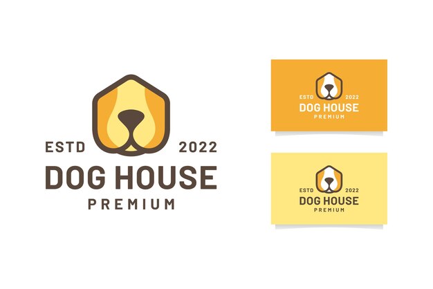 Vector dog shelter logo design template