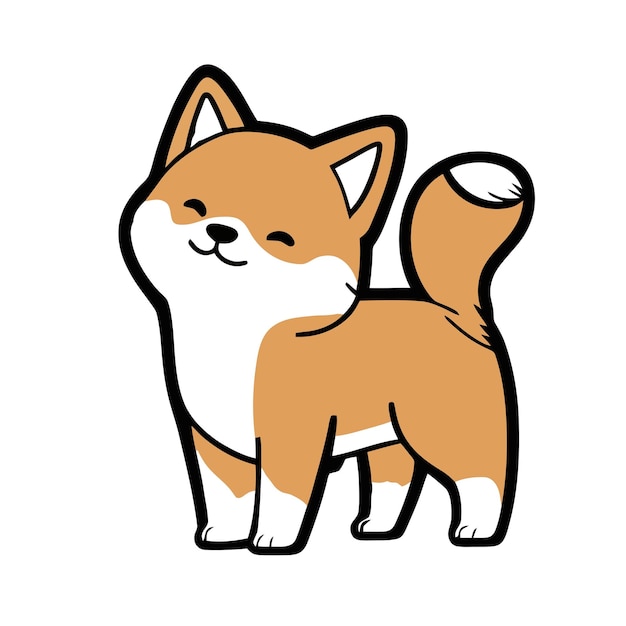 A dog in a shiba inu sticker