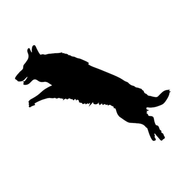 dog silhouette artbackgroundvectorillustration