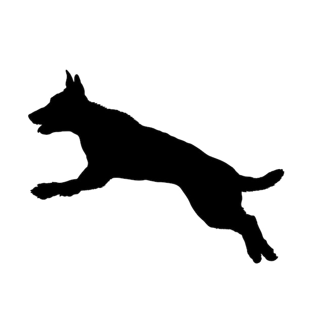 Silhouette di cane razze di cane logo monogramma di cane vettore di faccia di cane cane seduto mentito malinois belga