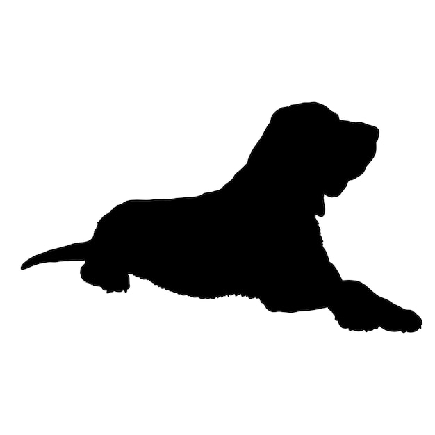 Dog silhouette dog breeds logo dog monogram dog face vector Dog sitting lying running Bloodhound