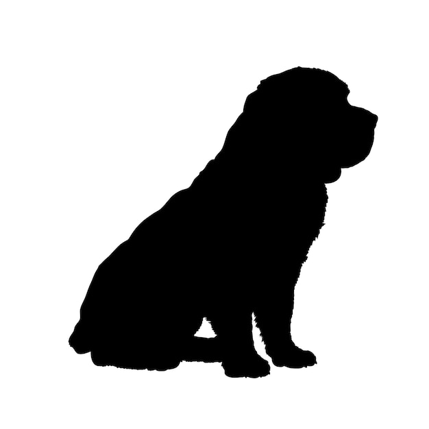 Dog silhouette dog Clumber Spaniebreeds logo dog monogram dog face vector Dog sitting lying running