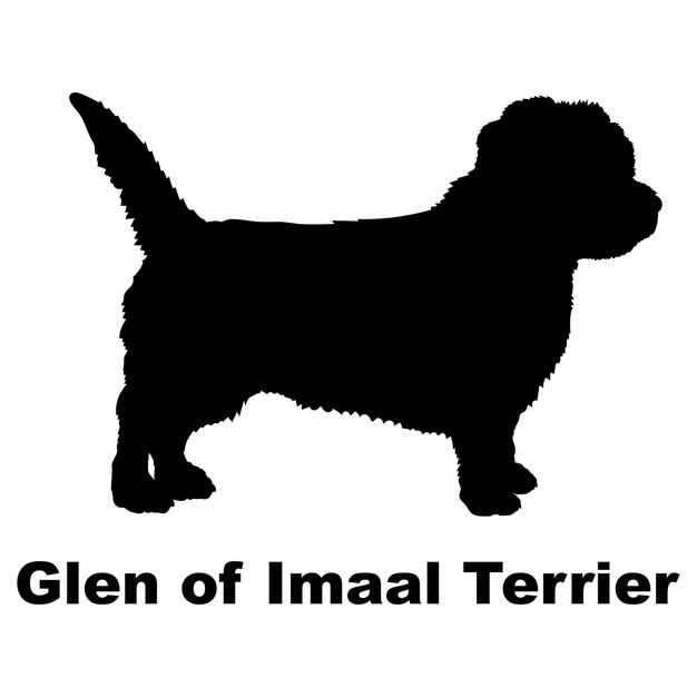 Vector dog silhouette dog glen of imaal terrier breeds logo monogram vector