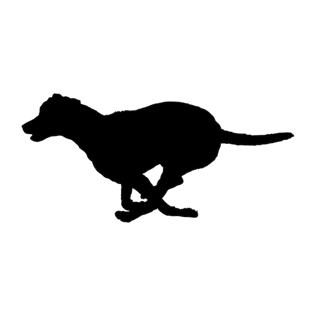 Silhouette di cane vettore di monogramma del logo delle razze di cani