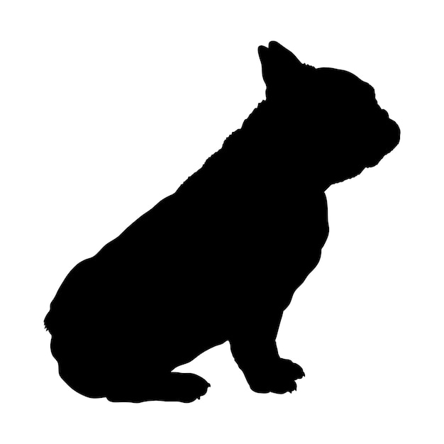 ベクトル ドッグ・シルエット (dog silhouette) フランス・ブルドッグ・ブレイズ (french bulldog breeds) のロゴドッグ・モノグラム (dog monogram) ロゴ・ベクトル (vector)