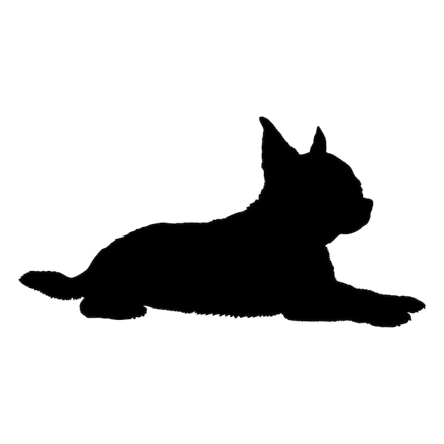 Dog silhouette hond Chihuahua ligt rassen logo monogram vector