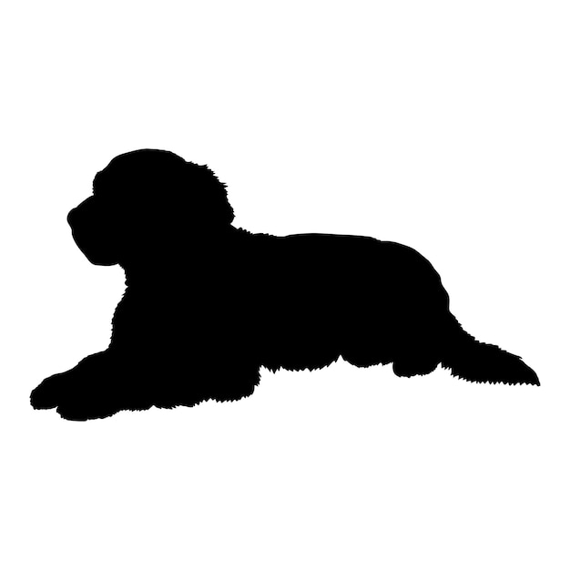 Dog silhouette hond Golden Retriever liesbreeds logo monogram vector