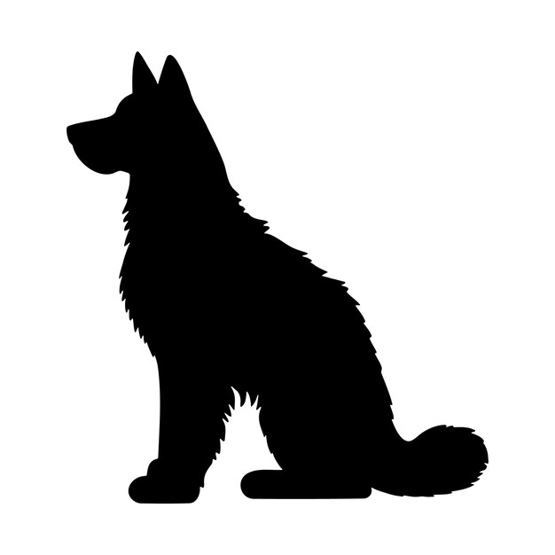 Premium Vector | Dog silhouette logo isolated on white background