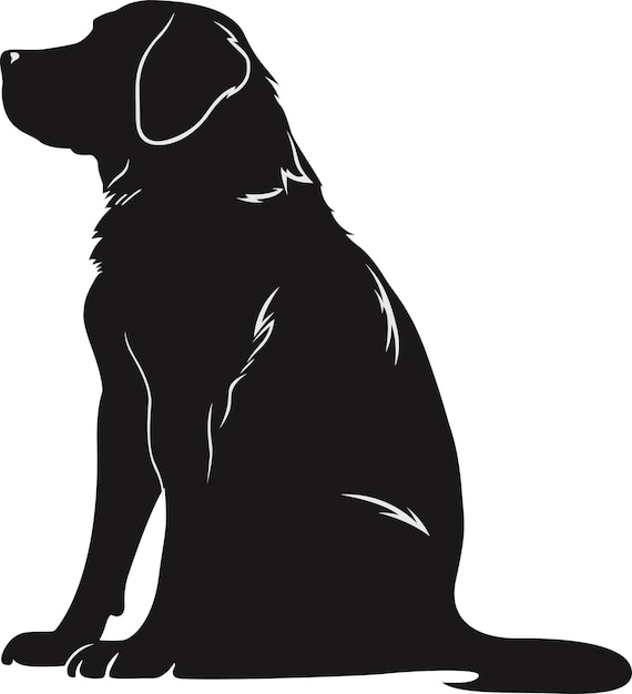 Vector dog silhouette