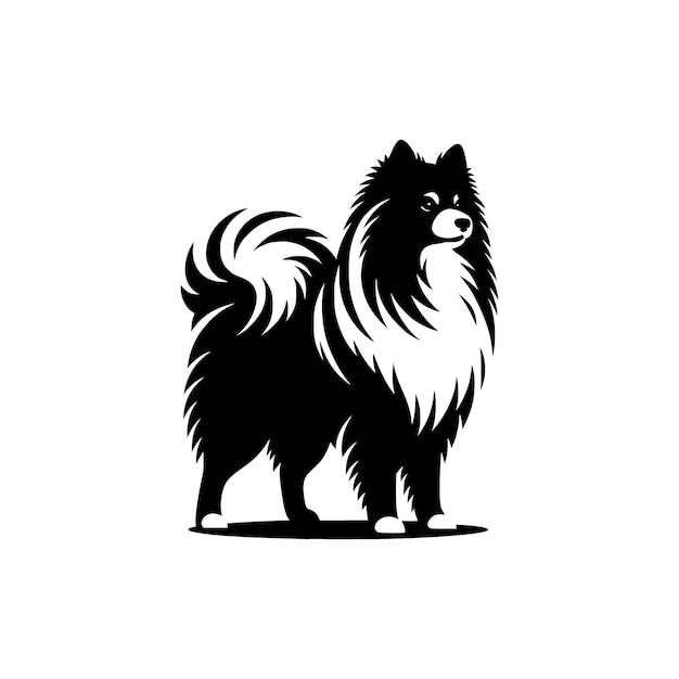 Vector dog silhouette