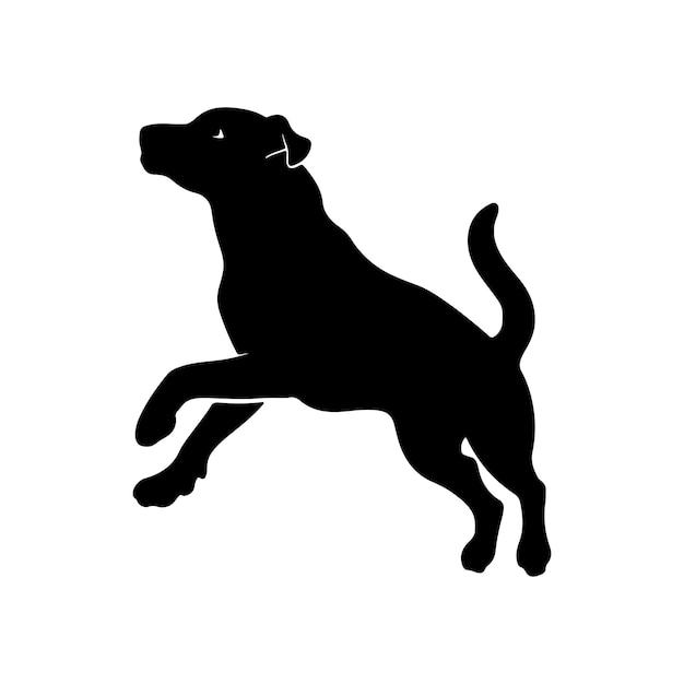 Vector dog silhouette