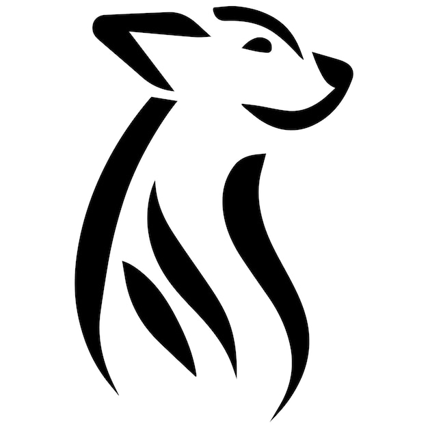 Vector dog silhouetti logo