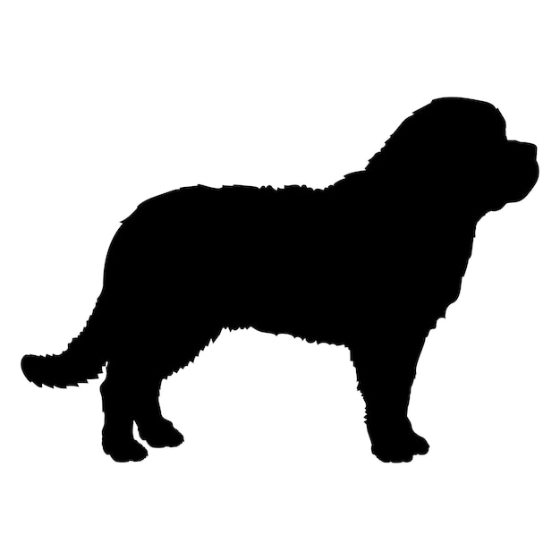 Vettore dog st bernard silhouette dog breeds logo dog monogram vector