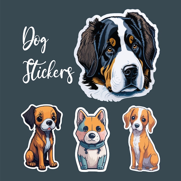 A dog sticker set