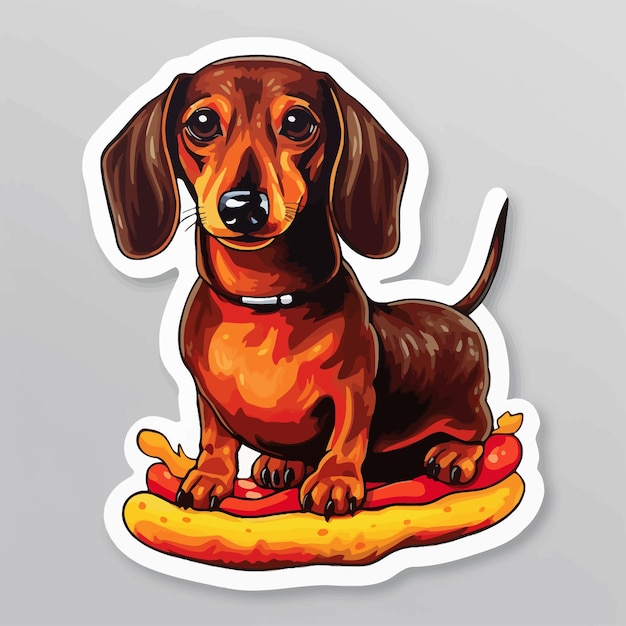 Vector dog sticker vector art