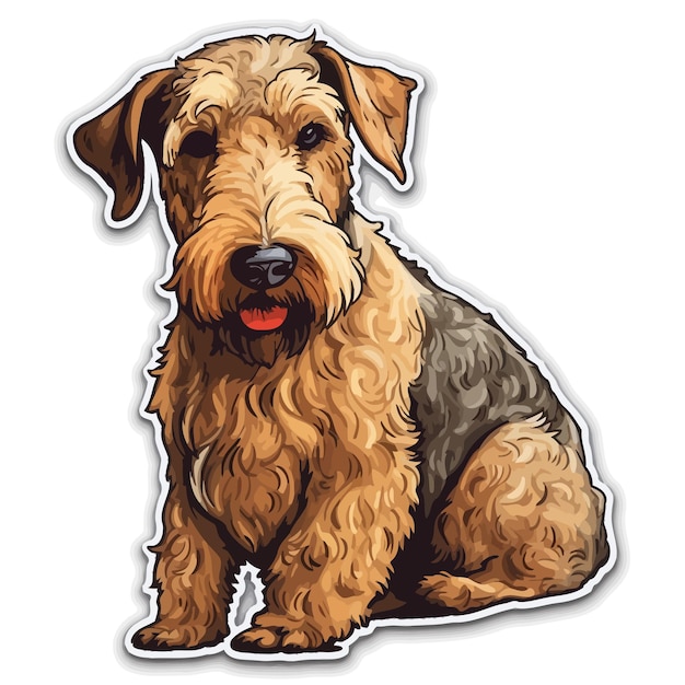 Vector dog sticker vector art