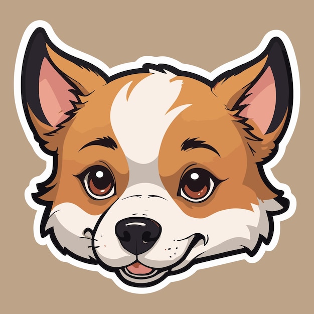 Vector dog sticker