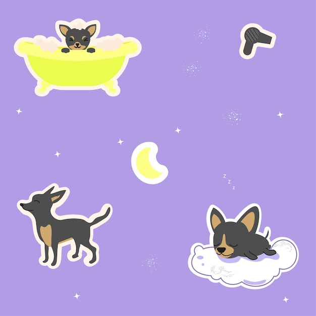 Vector dog stickers