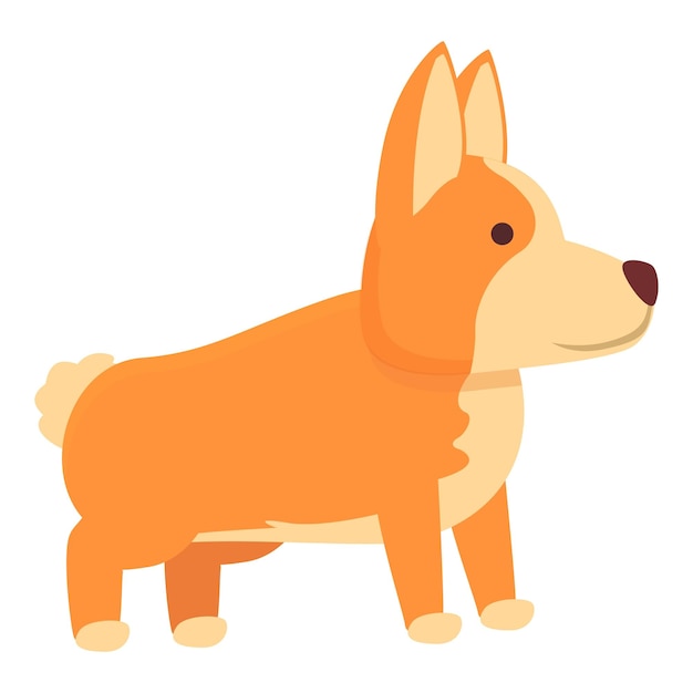 Vector dog style icon cartoon vector cute corgi funny pet