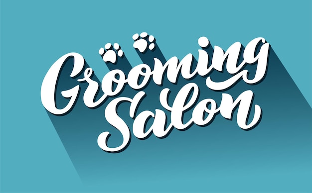 Dog style lettering for grooming salon logo for dog hair salon dog styling and grooming shop