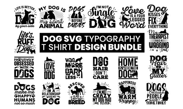 Vector dog svg design bundle