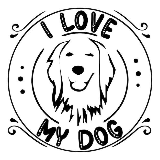 Vettore design in formato svg per cani