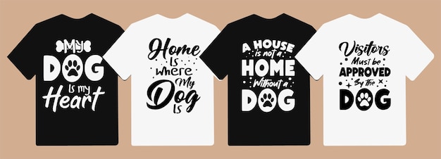 Tシャツと商品の犬のsvgレタリングタイポグラフィデザイン