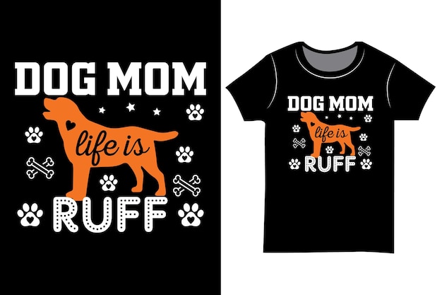 Dog SVG t-shirt design, vintage dog mom vector.