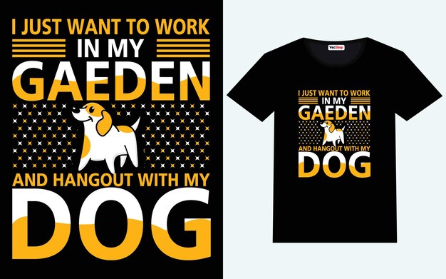 T-shirt per cani design grafica vettoriale e tipografia