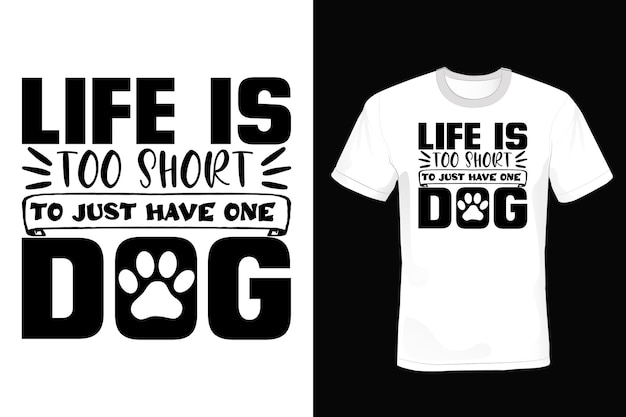 Dog T shirt design typography vintage