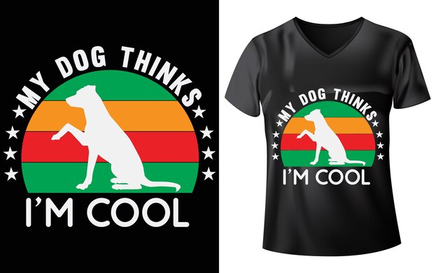 犬のTシャツのデザイン
