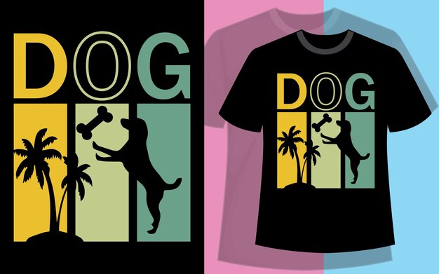 Vector dog t shirt design.