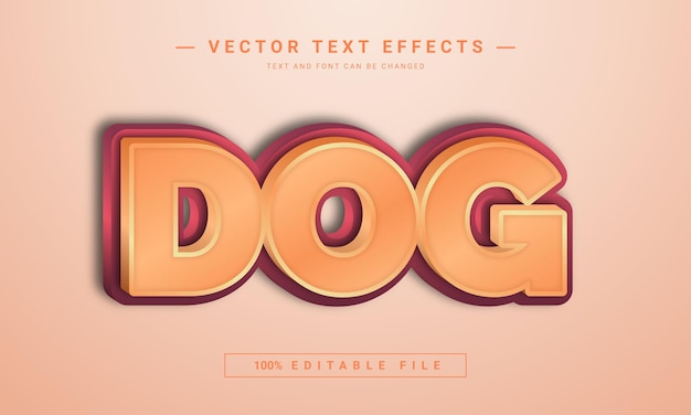 Vector dog text effect