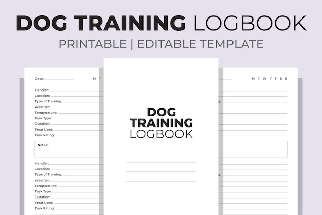 Dog Training Logbook KDP Interior