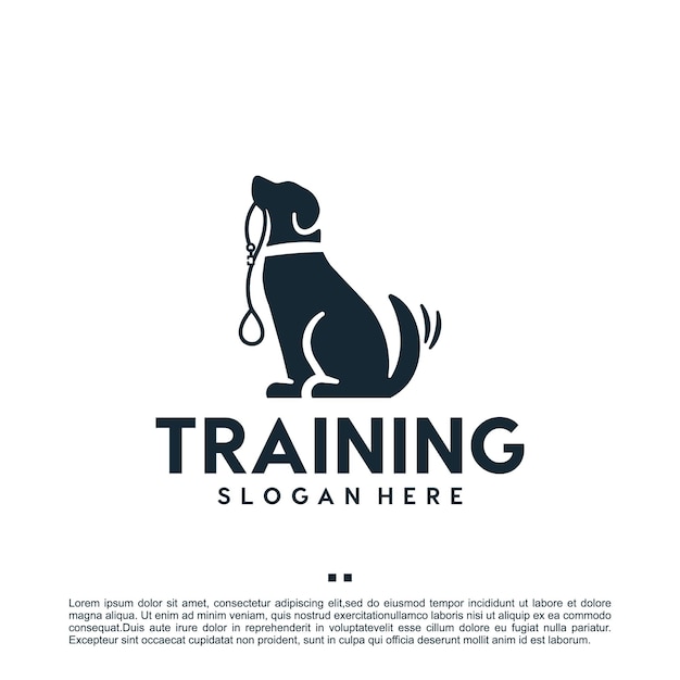 Vector dog training , logo design template