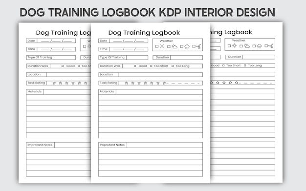 Dog training planner 2023-2024 kdp interior designs