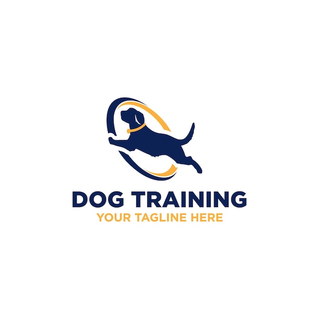 Vector dog traning logo vector